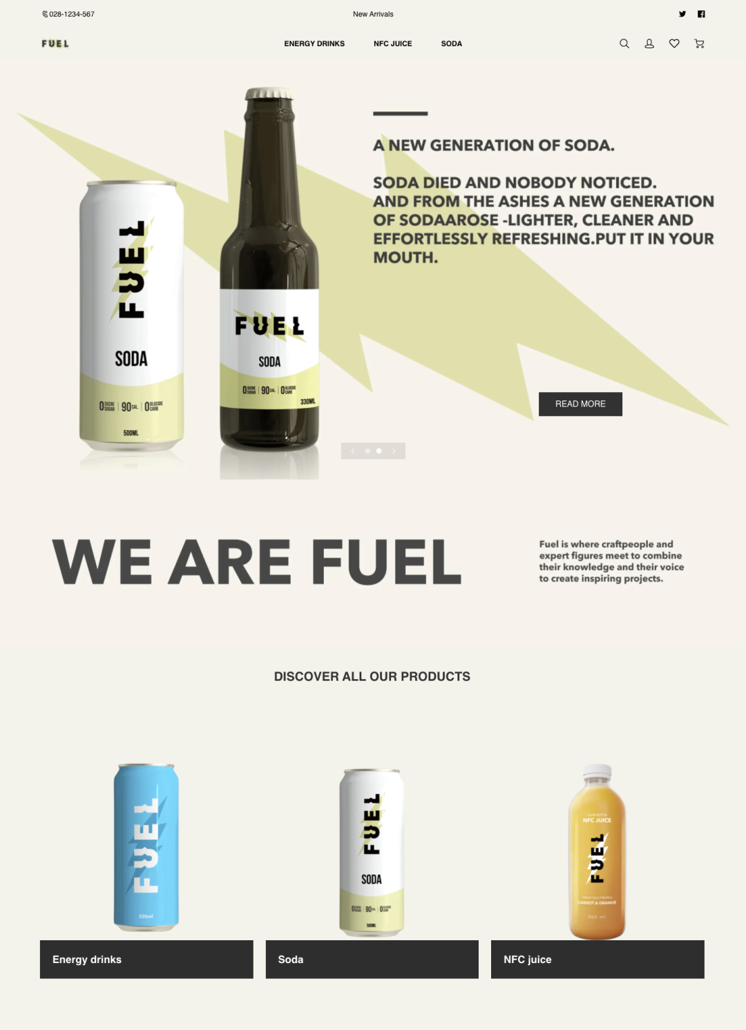 模板推薦 | 年輕跳躍的FUEL 主題，多角度展示、動(dòng)效視覺(jué)一絕！